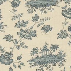 Moda Fleur de Paris Pearl/French Blue 13992 13 by French General Quilt Fabric BT