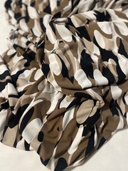 Polyester nylon blend fabric /geometric design 2 yds 20″x 60″(shades of brown)