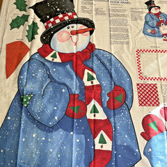 VTG 90s Daisy Kingdom Santa Moose Joyful Snowman Door Panels Cut N Sew Lot of 3
