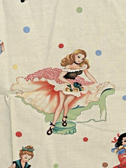 Retro Michael Miller PARTY GIRLS Large Pin Ups CX-1293 Cotton Fabric 32×44″