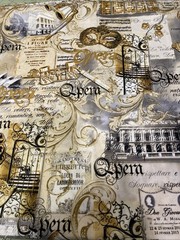 Night at the Opera Cotton Fabric, Kanvas Studio, Benartex. 2 yards