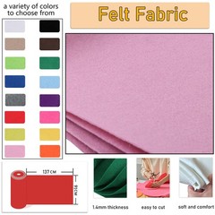 | Soft Felt Fabric | 36x54Inch | Felt by The Yard 1.4mm Thick,1 Yard Acrylic …