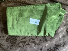 Lot Of 5 Velvet Plush Fabric Bundle 3+ Yards Craft Green Blue White Solid