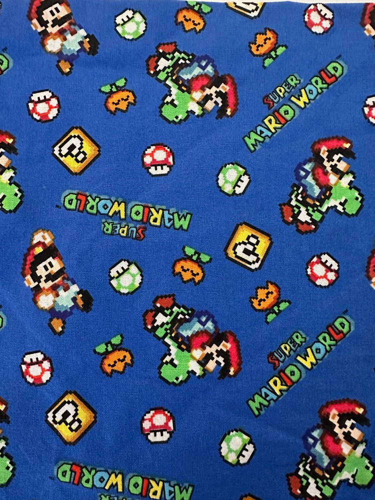 Ninetnedo 2020 Mario World Cotton fabric 17 x 20″