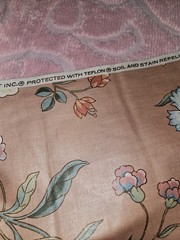 HTF VTG 1981 LUTHER TRAVIS Bloomcraft Fabric Jacobean Flower Print 2.25 Yrd X 54