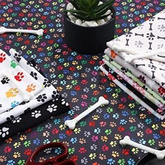 10 Pieces Paws Fabric Cute Paw Prints Squares Paw Print Fabric Fat 20 x 20 Inch