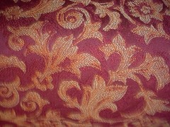 14-5/8Y Kravet 15633 Wine Red Gold Florentine Floral Damask Upholstery Fabric