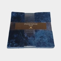 New Stonehenge Stone Tiles Blue Lakeside Northcott Fabric Layer Cake Bundle 10″