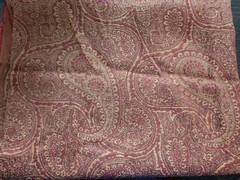 Golden Yellow & Red PAISLEY Deep BOUTIQUE Reversinlble? Fabric 41 X 45