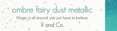 Moda OMBRE FAIRY DUST Navy Blue 10871 321M Metallic Stars V & CO Quilt Fabric