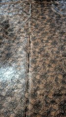 Spellbound Sparkle Spiderweb Lace — 56” x 104” — Black Webs + Orange Sequins