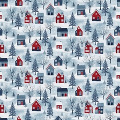 Village Folk Cotton Flannel by The Yard Northcott Fabrics Sku F28823-42