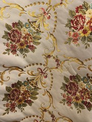 BEIGE GOLD Multicolor Floral Upholstery Drapery Brocade Fabric (54 in.) Sold BTY