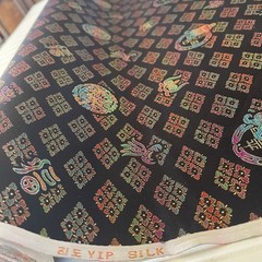 SILK BLACK, Multicolor FABRIC 10 Yards x 23 Inches Wide or 360 Inches x 23 Wide