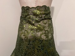 2 Yard Green Sequins Embroidered Lace fabric 50” Width