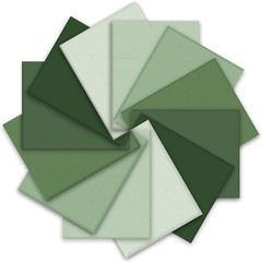 Sage Green Cotton Fabric Bundles 12Pcs 10 x 10 Inch Green Cotton Fabric