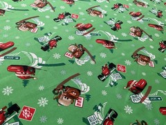 Cotton Fabric Winter Cars By Walt Disney Cotton Fabric 43” x 27”290