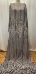 Poly Rayon Georgette Exotic Abstract Ombre Charcoal Slate Grey Fabric 4 Yds 58″W