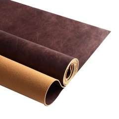 36×54 in Dark Brown 1.2mm Thick Faux Leather Waterproof Upholstery Fabric