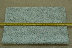 By 1/2 Yd, Red Pink Purple Blue & Green Calico on White PolyCotton, M3487