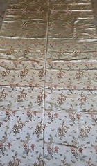 Chinese dragon and phoenix pattern brocade fabric, satin sheen, 45×142 inches