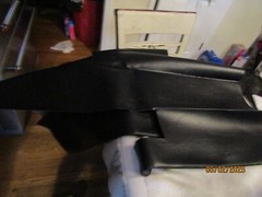 Vintage Illinois Foam Vinyl Upholstery Fabric Black 24 x 54 & 36 x 34 Plus
