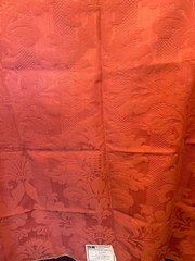 4 Fabric samples Damask Moire Coral & Reds Designer 26×26 upholstery Schneider