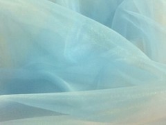 4.5 Yds-Awesome LIGHT ICY BLUE ORGANZA Sheer Crisp Fabric