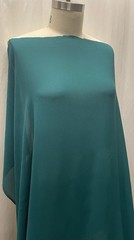100% Crinkled Silk Double Georgette Dark Teal Exquisite Fabric 2 Yds Long 52″ W