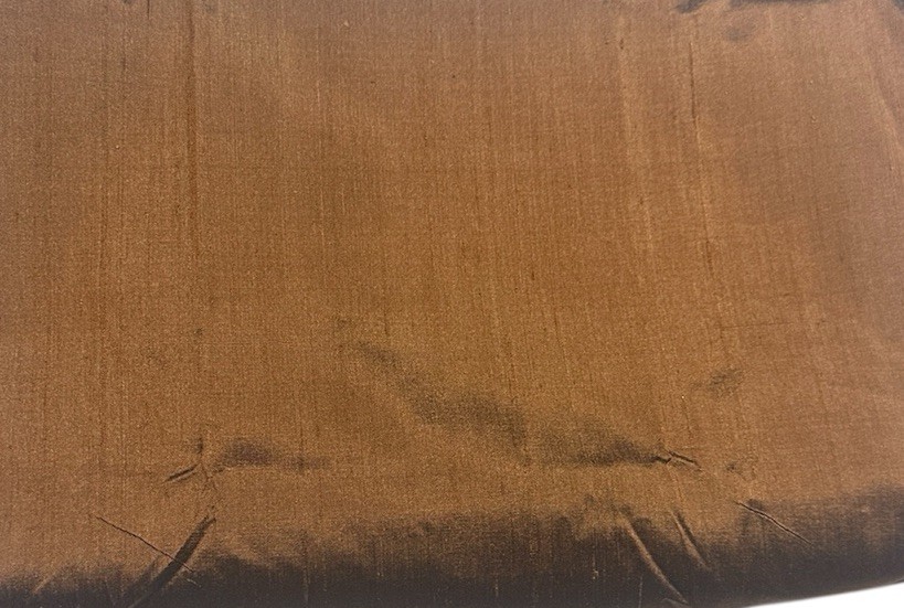 Thai Silk Fabric Copper High Sheen Luxurious Luster Handwoven From Thailand