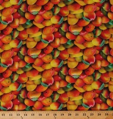 Cotton Mangos Tropical Fruit Kitchen Food Festival Fabric Print BTY D571.73