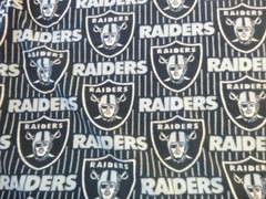 NFL Fleece Fabric- Las Vegas Raiders (60 inches wide by 36 inches long)