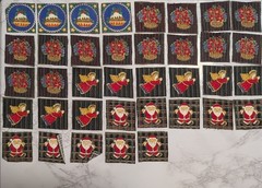 Fabric Pieces Christmas Holiday Cotton Squares Mixed Print Bundle Quilting 167pc