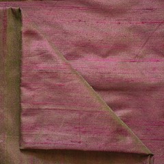 Fuchsia Green Silk Dupioni Fabric by the Yard, 1 Yard Pink Silk Fabric