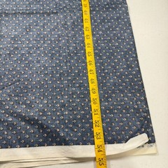 vintage dupont upholstery fabric blue floral cotton 63×54 1.75 yards