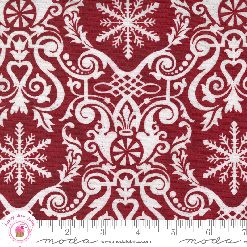 Moda PEPPERMINT BARK 30691 13 Red Damask BASIC GREY Quilt Fabric CHRISTMAS
