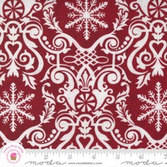 Moda PEPPERMINT BARK 30691 13 Red Damask BASIC GREY Quilt Fabric CHRISTMAS