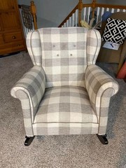 Buffalo Check Tweed Gray Upholstery Fabric By the Yard SF3327