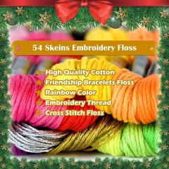 LE PAON 100％Cotton Embroidery 54 Count (Pack of 1), 27 rainbow colors