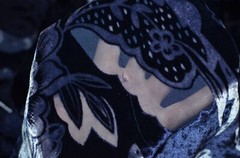 3.3 yd/ Vintage Mulberry Silk Velvet Devore Fabric Luxury Uzbek Oriental Textile