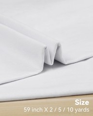 HOTGODEN Medium Weight 100% Cotton Muslin Fabric: 59 inch 10 YARDS, Bleached