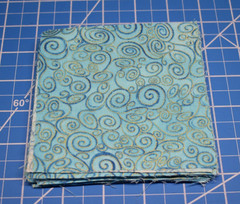 33 blue aqua gold swirl 100% cotton fabric 4.5″ squares rotary cut quilt craft