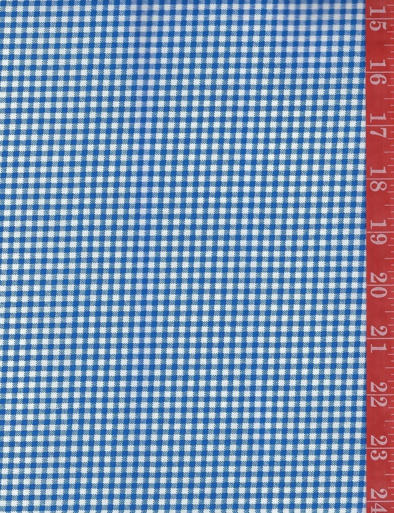 BLUE small check COTTON fabric DOLL CLOTHES quilt-craft-sew sold by the 1/2 YD