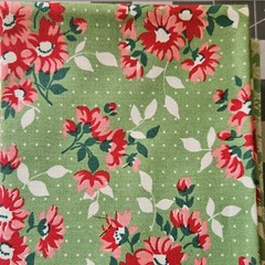 1930s Repro Fat Quarters 10 18×22 Quilting Cotton Red Pink Green Stash Builder