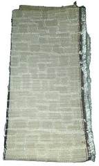 Upholstery Fabric Swatch Ecru w/ Light Tan 18.25″ X 4″ #17 T Quilting Cutouts