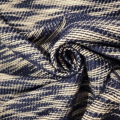 Blue & White Flat (Faux) Boucle – Easy to Work With, Italian Designer Overstock!
