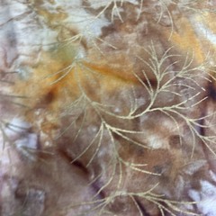 Fabric Gold With Purple Yellow Teal