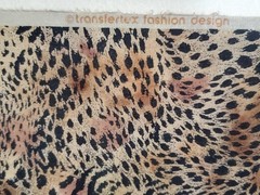 Transfertex Fashion Design Leopard Animal Print Stretch Velour Fabric 1y x 56″