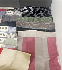 Fabric Samples Square Jab, Kufri, Carlucci Lot of 70 PC Multi Color Design