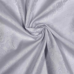Grey Paisley Floral Jacquard Shirting Fabric Luxury Dressmaking Textile 58″ wide